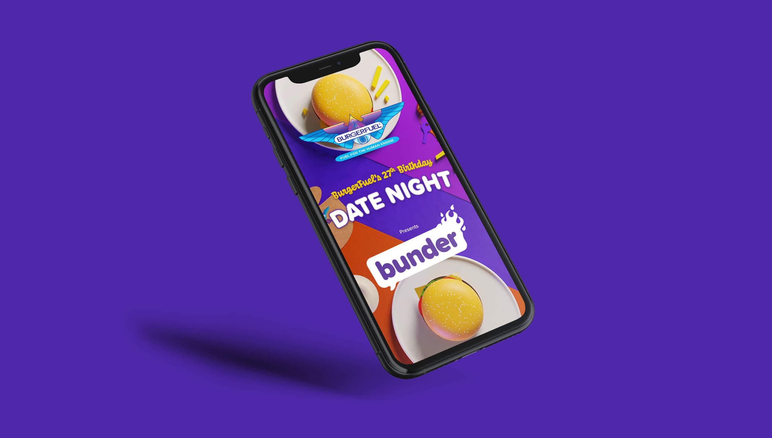 BurgerFuel Bunder App Mockup