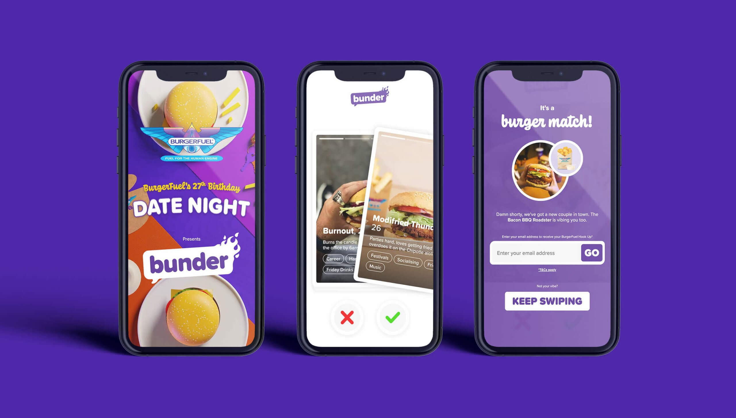 BurgerFuel Bunder App Mockup